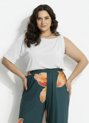 Marguerite - Blusa Branco em Malha de Algodão - MARGUERITE