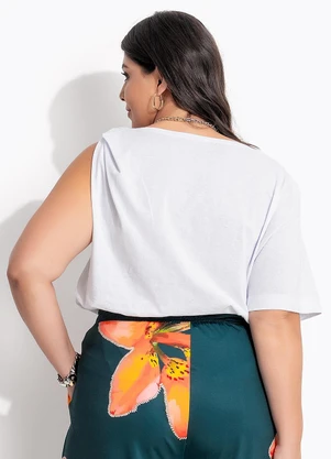 Marguerite - Blusa Branco em Malha de Algodão - MARGUERITE