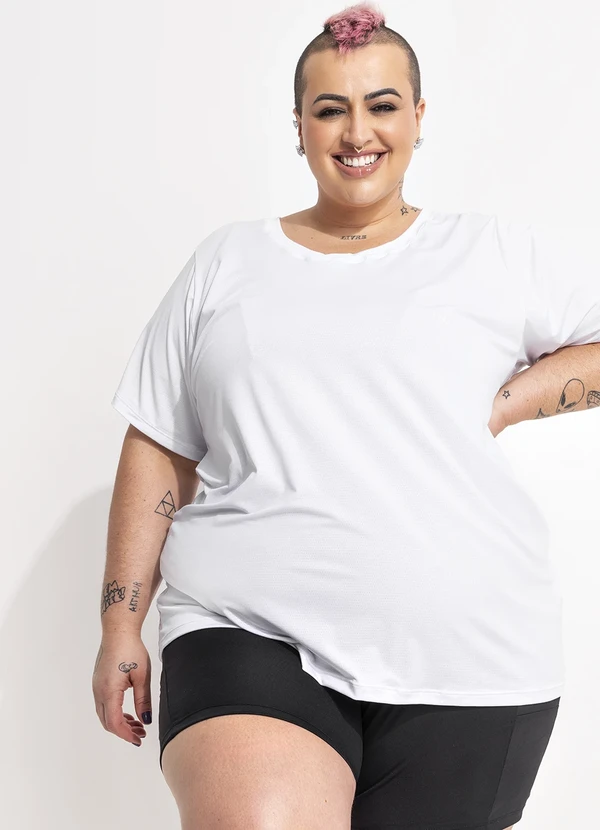 Marguerite - Blusa Branco em Microfibra - Dry Fit Uv50+ 5