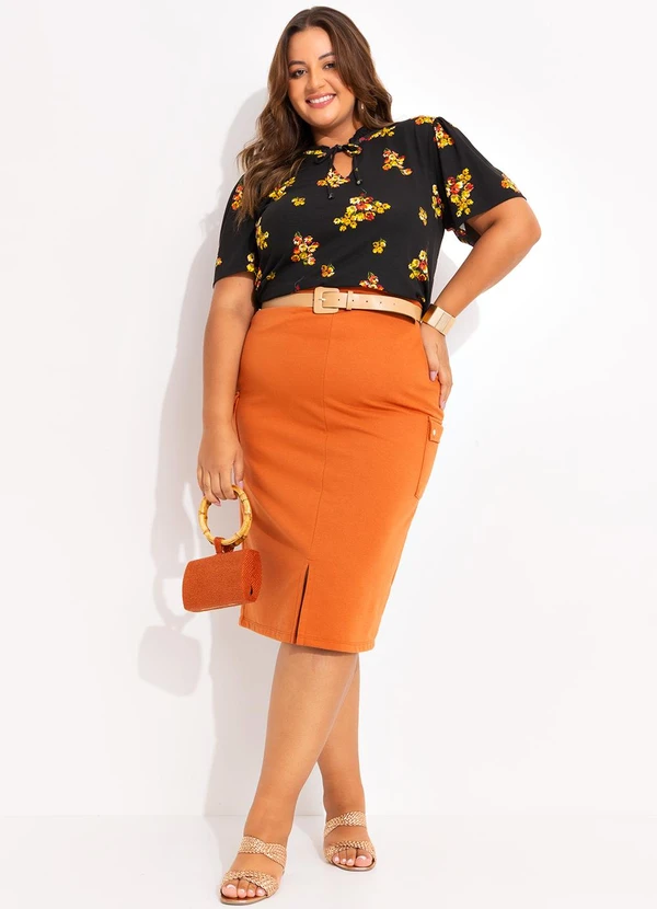 Marguerite - Blusa Buquê de Flores em Malha de Viscose 3