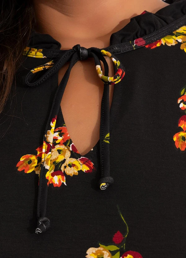 Marguerite - Blusa Buquê de Flores em Malha de Viscose 5