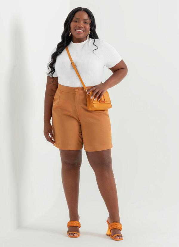 Cativa - Blusa Canelada de Gola Alta Branco 3