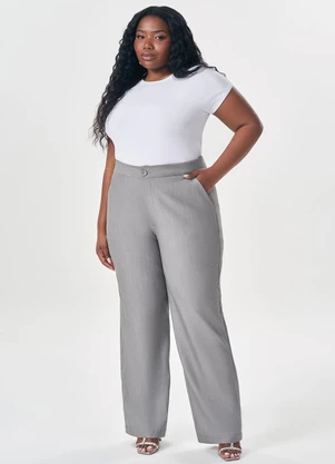 Lisamour - Blusa Canelada de Manga Curta Branca - LISAMOUR