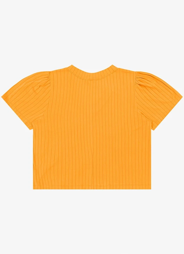 Infinita Cor - Blusa Canelada Plus Amarelo 2