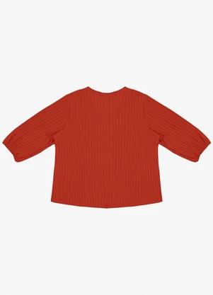 Infinita Cor - Blusa Canelada Plus Laranja - INFINITA COR