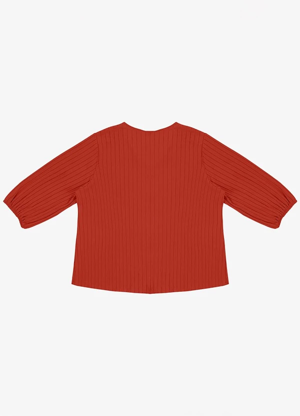 Infinita Cor - Blusa Canelada Plus Laranja 2