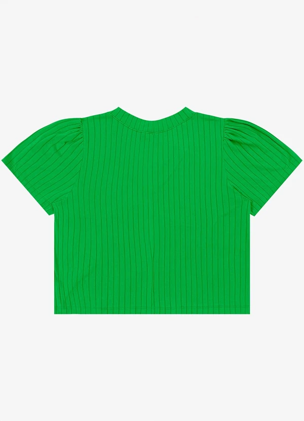 Infinita Cor - Blusa Canelada Plus Verde 2