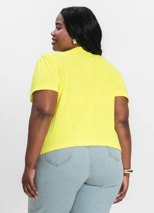 Infinita Cor - Blusa Canelada Plus Verde - INFINITA COR