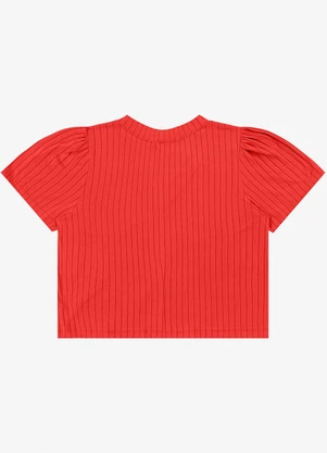 Infinita Cor - Blusa Canelada Plus Vermelho - INFINITA COR