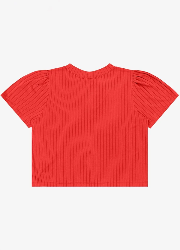 Infinita Cor - Blusa Canelada Plus Vermelho 2