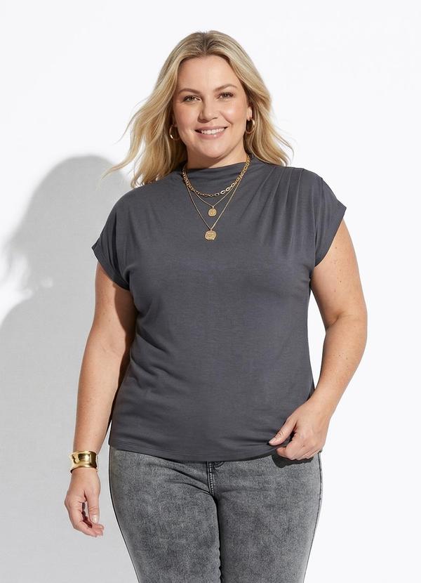 Blusa (Cinza) em Malha de Viscose