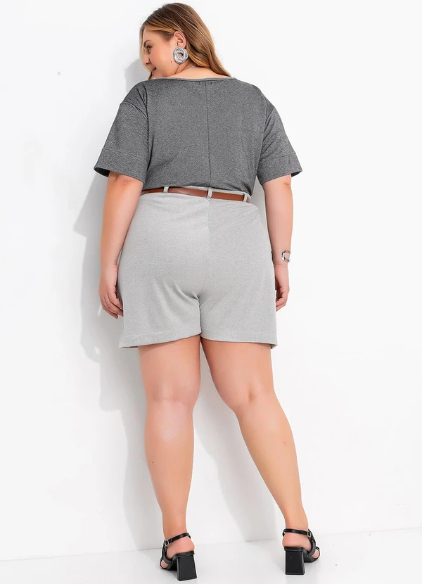 Marguerite - Blusa Cinza Escura em Malha Piquet 2