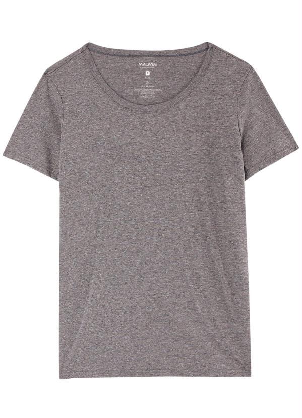 Malwee Plus - Blusa Cinza Escuro Tradicional em Malha Plus 3