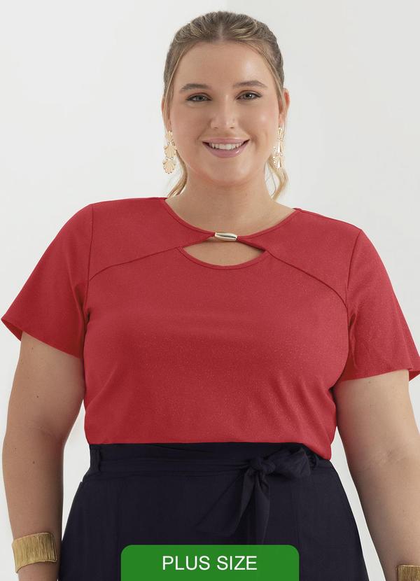 Cativa - Blusa com Abertura no Busto Vermelho