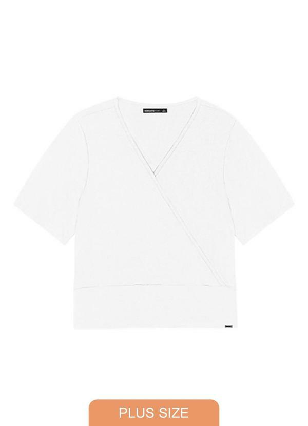 Rezzato - Blusa com Detalhe Lateral Adulto Plus Branco