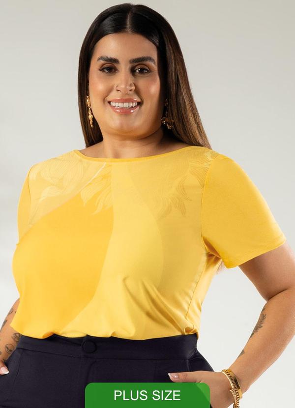 Cativa - Blusa com Estampa Sublimática Amarelo