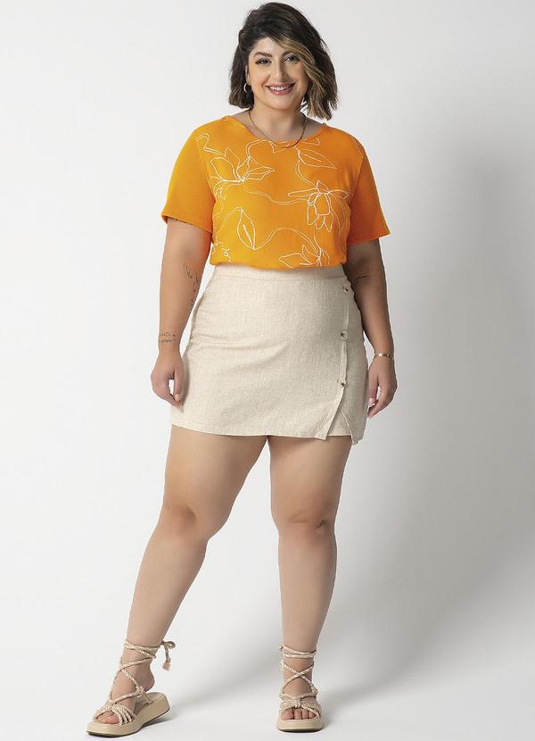 Habana - Blusa com Estampa Sublimática Laranja 2