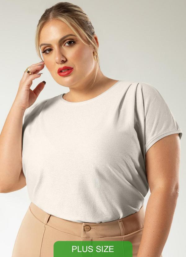 Cativa - Blusa com Pregas no Ombro Branco
