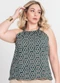 Infinita Cor - Blusa de Alça Plus Size Azul - variação: Verde