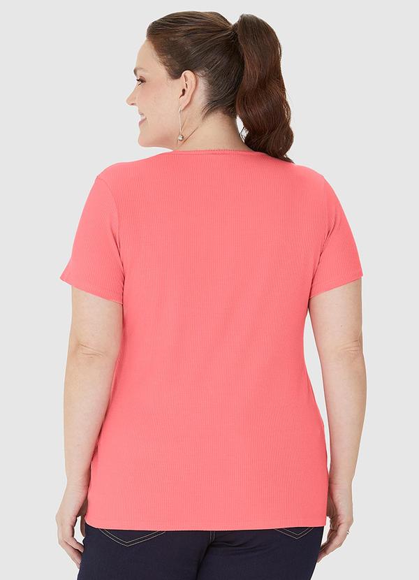 Malwee - Blusa Decote Redondo em Malha Viscose Rosa 3