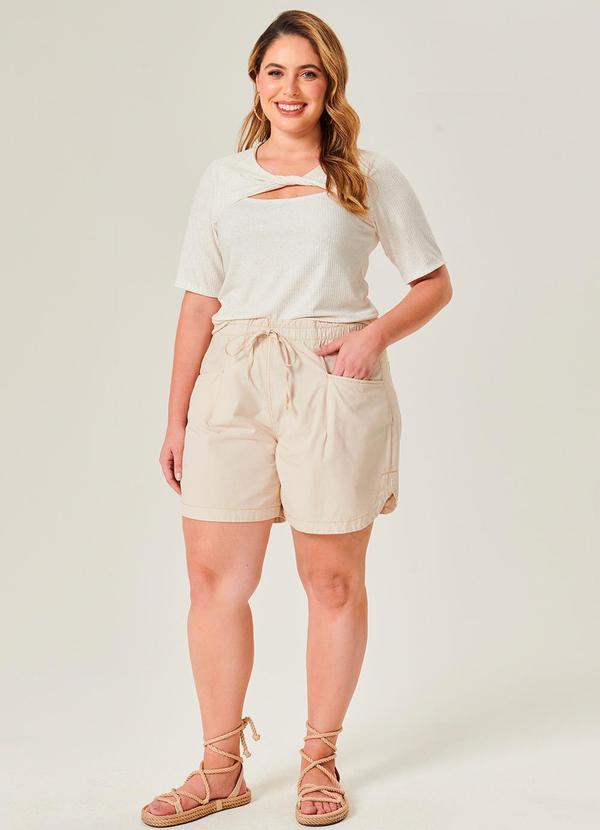 Lisamour - Blusa Decote Torcido Bege 3