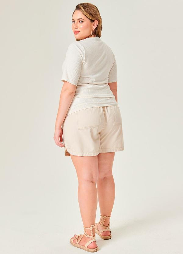 Lisamour - Blusa Decote Torcido Bege 4