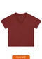 Malwee - Blusa Decote V Canelada Plus Bordô - variação: Bordô