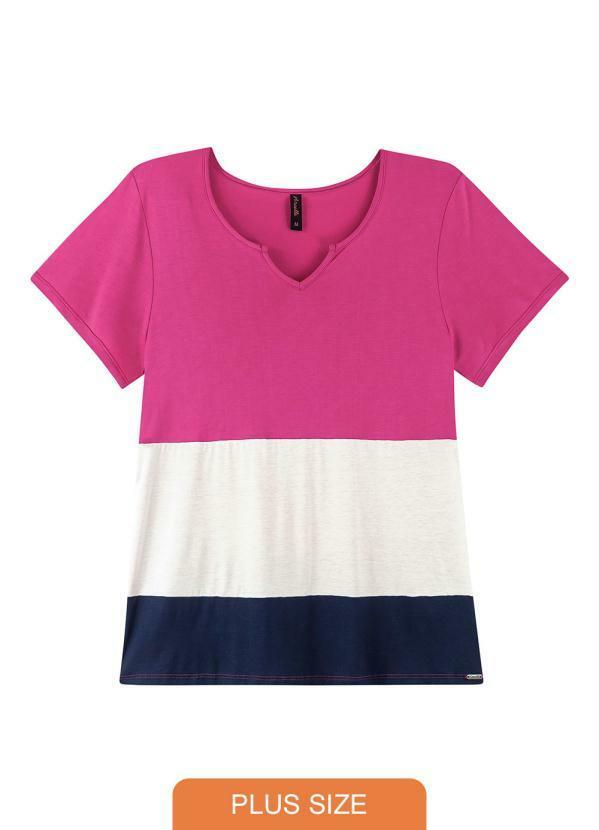 Blusa Decote Rosa