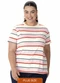 Malwee - Blusa em Cotton Listrado Plus Vermelho - variação: Rosa Claro