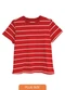 Malwee - Blusa em Cotton Listrado Plus Vermelho - variação: Vermelho