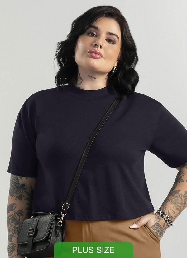 Cativa - Blusa em Estilo Cropped Básica Preto