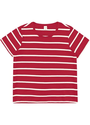 Malwee - Blusa em Malha Listrada PlusVermelho - MALWEE