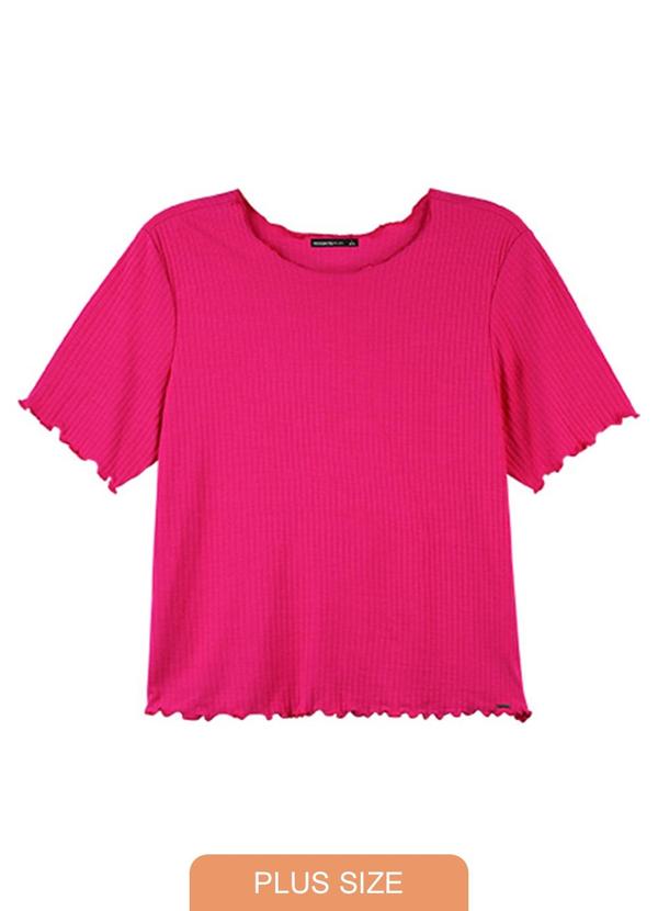 Rezzato - Blusa em Ribana Style Plus Feminino Rosa