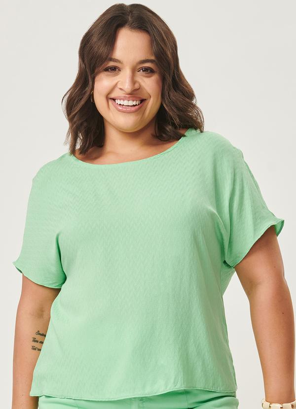 Lisamour - Blusa em Tecido Plano Verde