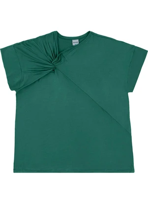 Malwee - Blusa em Viscolinho com Torção PlusVerde  - MALWEE