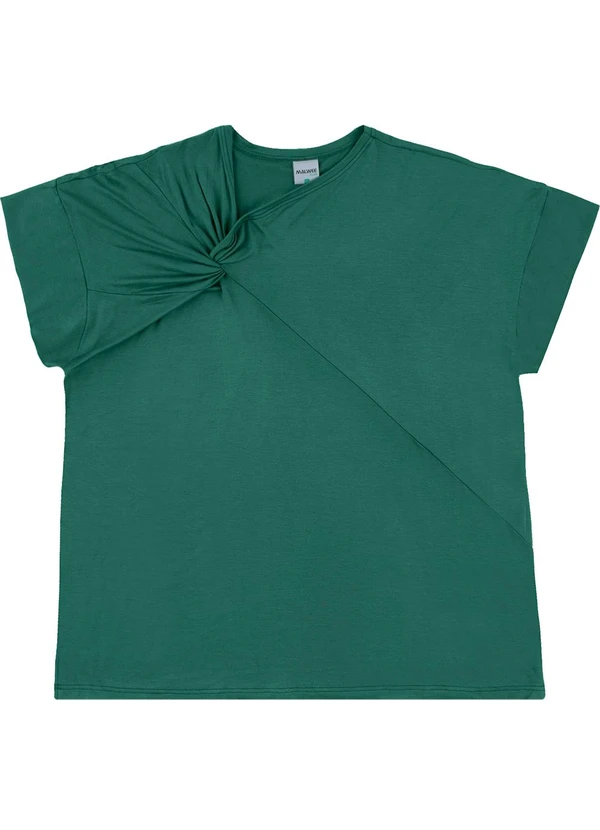 Malwee - Blusa em Viscolinho com Torção PlusVerde 2