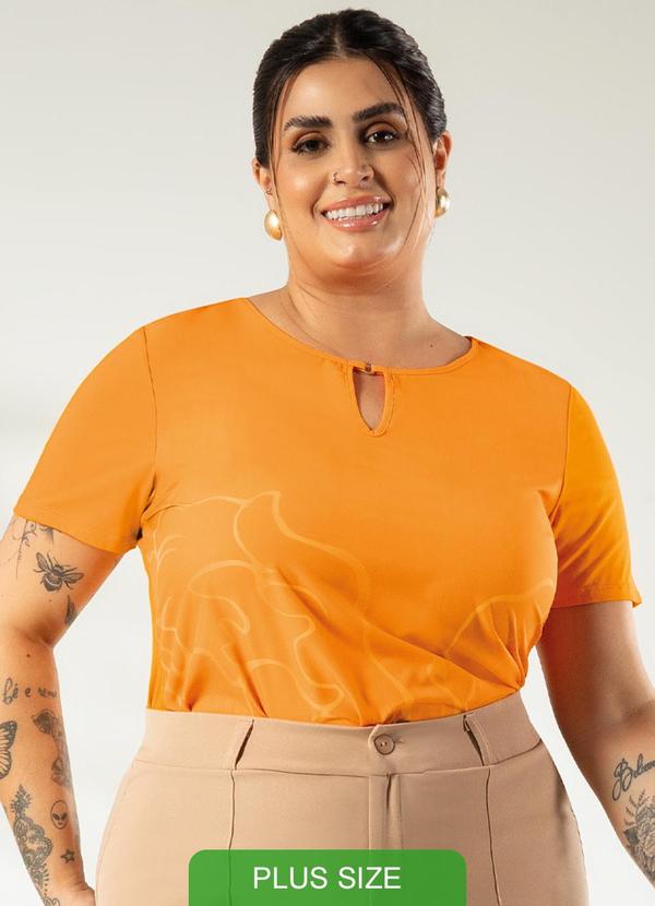 Cativa - Blusa Estampa e Detalhe no Busto Amarelo