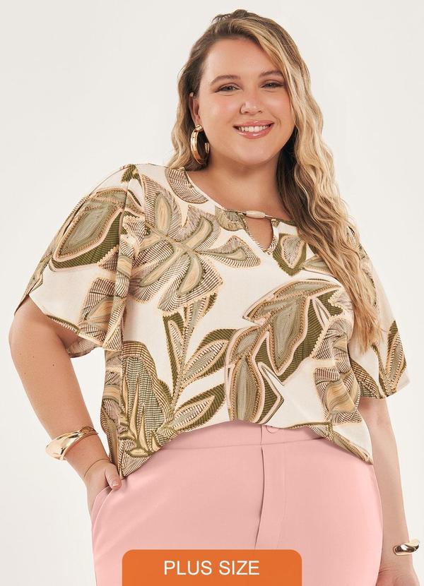 Lisamour - Blusa Estampada com Detalhe de Gota Off White 2