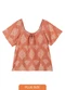 Outlet - Blusa Estampada Gola Ampla Plus Size Marrom - variação: Marrom