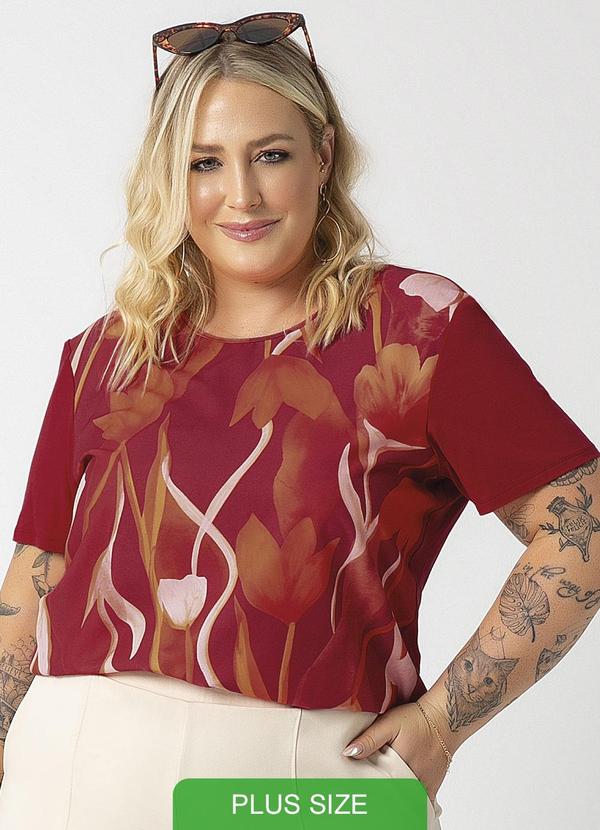 Habana - Blusa Estilosa com Estampa Vermelho