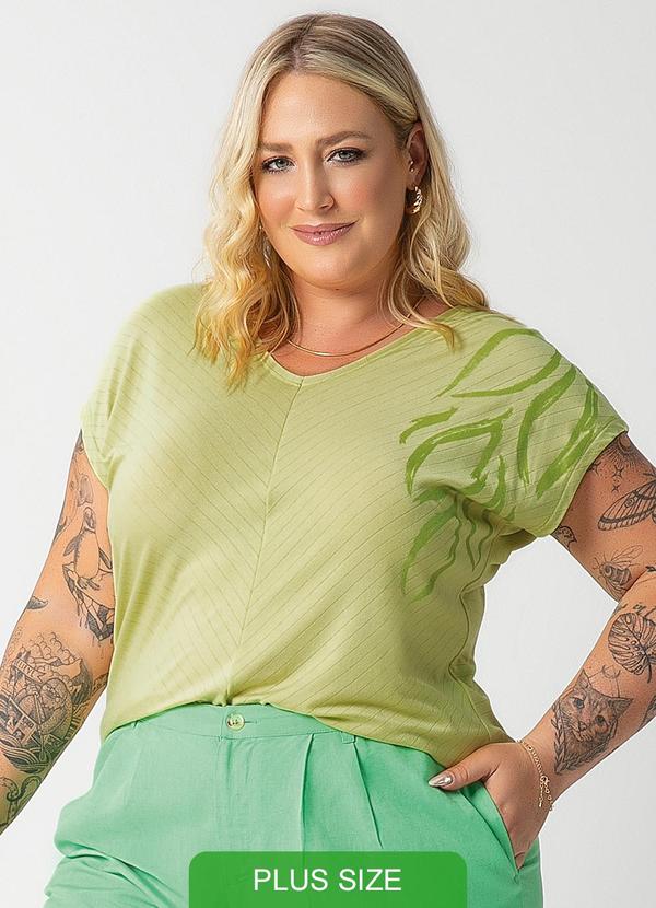 Habana - Blusa Estilosa com Fio Brilho Verde