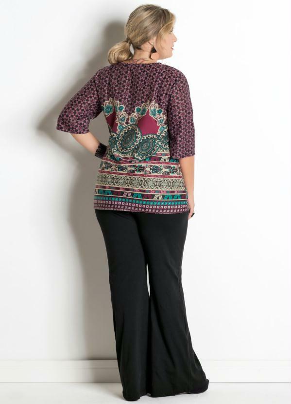 Marguerite - Blusa Étnica Plus Size com Meia Manga 4