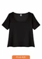 Malwee - Blusa Evasê Texturizada Plus Off White - variação: Preto