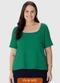 Malwee - Blusa Evasê Texturizada Plus Off White - variação: Verde