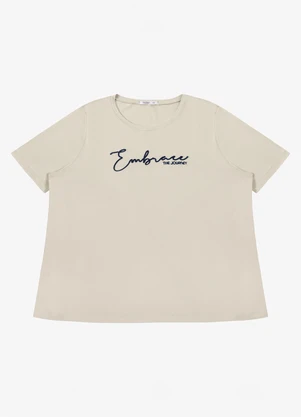 Secret Glam - Blusa Feminina com Bordado Bege - SECRET GLAM