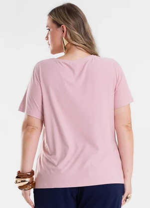 Secret Glam - Blusa Feminina com Bordado Rosa - SECRET GLAM