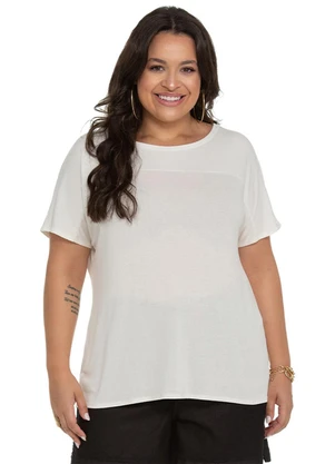 Rovitex - Blusa Feminina em Visco Tricot Bege - ROVITEX