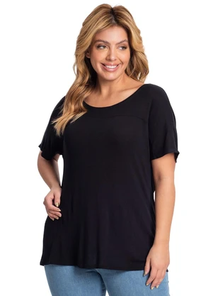 Rovitex - Blusa Feminina em Visco Tricot Preto - ROVITEX