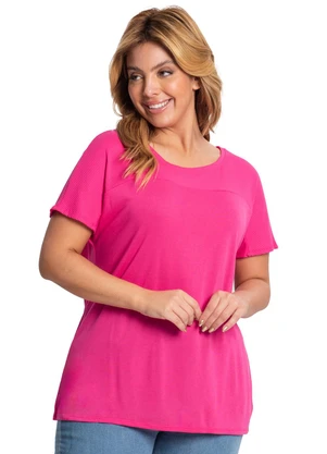Rovitex - Blusa Feminina em Visco Tricot Rosa - ROVITEX