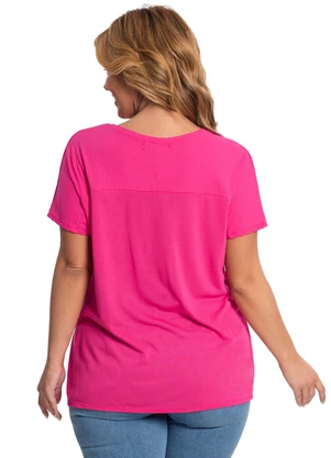 Rovitex - Blusa Feminina em Visco Tricot Rosa - ROVITEX